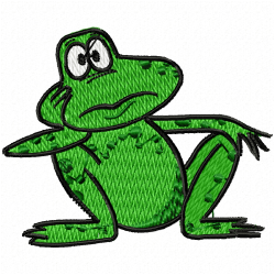 Frogs Embroidery Design 5